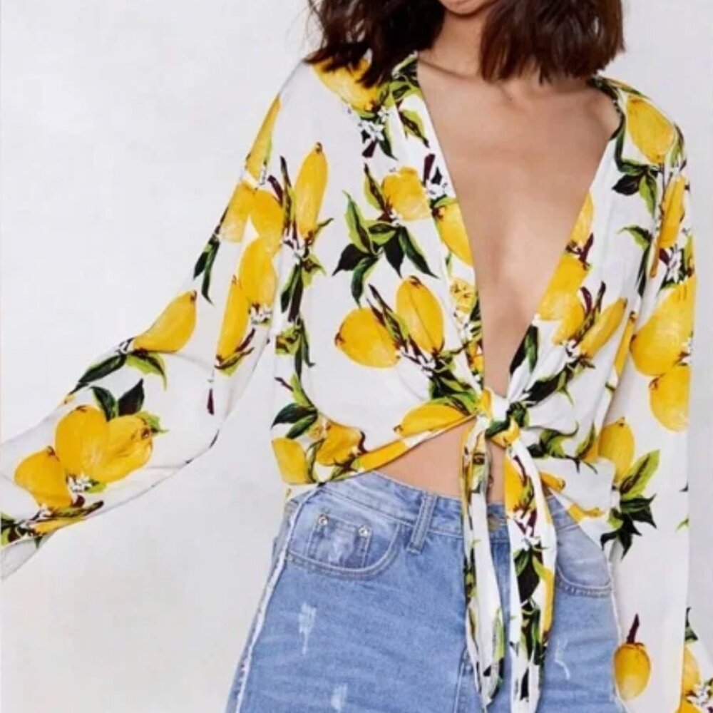 NastyGal Is it Citrus Tie Top
